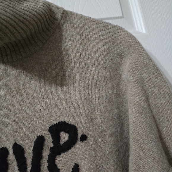 Zadig & Voltaire Alma Give Me Love Oversized Turtleneck Sweater, 100% Wool, EUC! - Picture 6 of 15